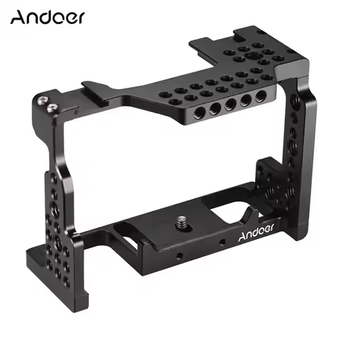 Andoer Camera Cage Video Film Movie Making Stabilizer with Cold Shoe Mount for Sony A7II/A7III/A7SII