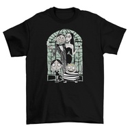 Addams Family T-Shirt Funny Tv Cotton Halloween Addams Gomez Morticia