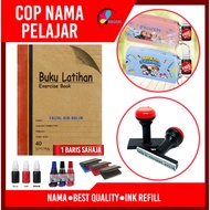 Cop Nama Untuk Kegunaan Pelajar, Cop Nama Buku, Cop Buku Nama Buku Sekolah, Name Stamp, Stamp Nama P