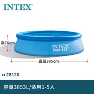 305*76CM INTEX Inflatable Round Pool Easy Set Kolam Renang Swimming Pool