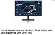 Cooler Master Tempest GP27U 27 IJ 4K 160Hz Mini LED 遊戲顯示器 CMI-GP27-FUS