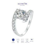 Illuminare-(100% Original) - BM-RG12 Luxury Women's Ring Genuine Moissanite Diamond 1ct Sterling Sil