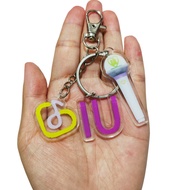 Kpop IU Lightstick Pendant Keychain light stick keyring Jewelry Bag Car Key Pendants Keychains