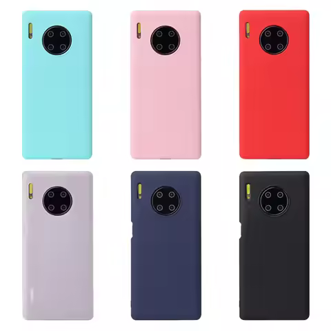 Candy Color Silicone Phone Case For Huawei Mate 30 Pro Huawei Mate 9 10 20 Pro Mate30 lite Matte Sof