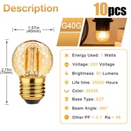 3pcs 220V bóng đèn LED dây tóc 1W E27 Retro sáng tạo LED Edison Bulb cổ điển 10Watt tương đương với