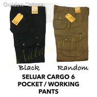 ♚Ventine working cargo pants 9007 6 pocket / Seluar kerja Pocket/Cargo Kain cotton /Ventine