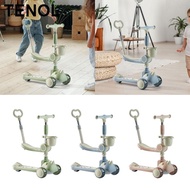 TENOL 3 Wheel Kick Scooter, Kids Scooter, Adjustable Height Riding Toy Kick Push Scooter 3 Wheeled S