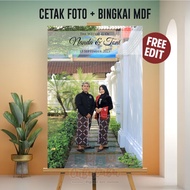 Photo Print + 16R Frame 40x60 | No. 20 | MDF Photo | Custom Prewedding Wedding Graduation | Free Edi