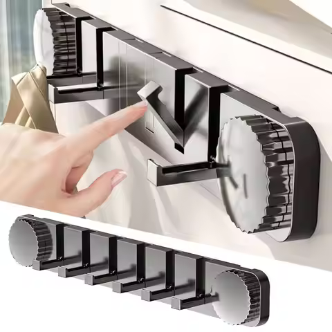 Space-Saving Suction Cup Door Hook Foldable Hook Strong Vacuum Suction Wall-Mounted Clothes Hanger E