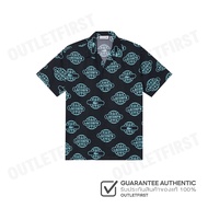 LACOSTE รุ่น GLOBE PRINT LACOSTE COTTON TWILL SHIRT CODE: CH1880 10 QPI เสื้อเชิ้ตแขนสั้น เสื้อเชิ้ต