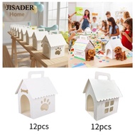 [JISADER] 12 Pieces Gift Boxes Treat Boxes Paper Boxes Favor Boxes  Cardstock Handle Creative Doghou