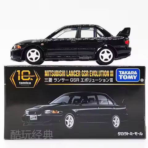 TAKARA TOMY 10th Anniversary Mitsubishi Lancer GSR Evolution III Diecast Alloy Model Car Perfect Ent