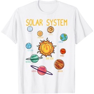 Children's T-Shirt Solar System Planets Science Space Boys Girls STEM Kids T-Shirt Fashion Tops Clot