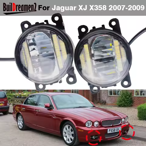 2 X Car Front Bumper Canbus LED Fog Light Assembly Daylight DRL H11 For Jaguar XJ X358 2007 2008 200