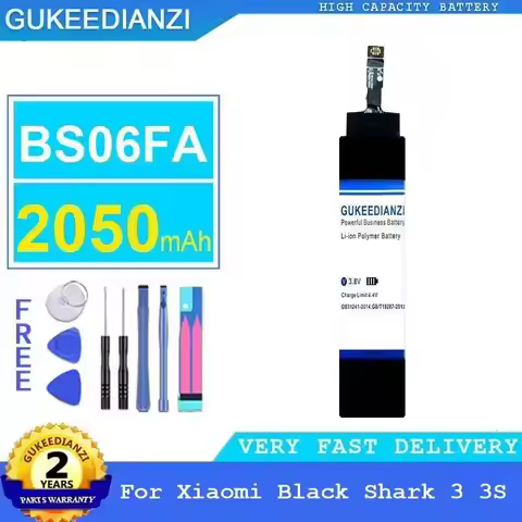 2050mAh For Xiaomi Black Shark 3 3S BS06FA Fast Charging Mobile Phone Battery Long-Lasting