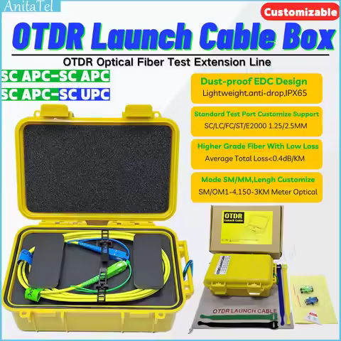 Fiber Optical Launch Cable Box 1000KM OTDR Blind Zone Eliminator Box SC/APC-SC/APC SC/UPC-SC/APC SM 