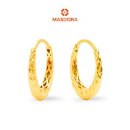 MASDORA 916 Gold Earings Earing Subang Emas - Oval Premium Cutting (EMAS 916/22K)