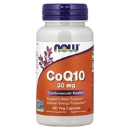 Now Foods CoQ10 Cardiovascular Health Energy Production 30mg 120 Veg Capsules