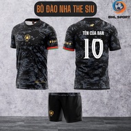 (Elastic fabric) THE SIU's Portugal soccer jersey, soccer shirt with DHL SPORT name and number print