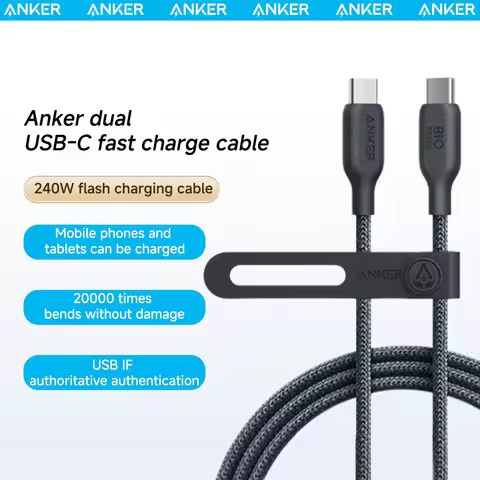 Anker 240W USB-C to USB-C Cable Bio-based Nylon Braided Data Cable Environmentally For iPhone 15 iPa