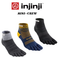 Injinji Trail Midweight/Lightweight Mini-Crew Coolmax | Anti-Blister Toe Socks for Running & Hiking