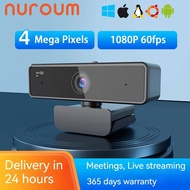 NUROUM V11 2K Webcam With Dual Microphone 1080P 60fps 1440P 30fps FHD Computer Mini Web Camera USB f
