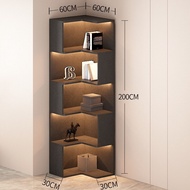 [COD] luxury corner bookcase bookshelf living room cabinet side shelf floor
