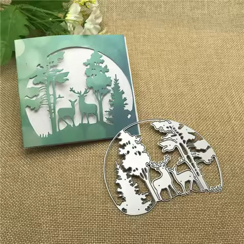 Christmas Tree Animal Metal Cutting Dies Stencils Scrapbooking Decorative Embossing Folder Carbon St