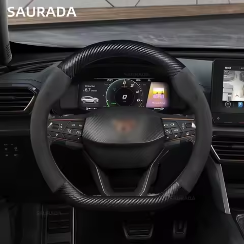 15in Car Steering Wheel Cover For Seat Cupra Leon Mk3 Mk2 5f Ibiza 6j 6l Ateca FR Formentor 38cm Sue