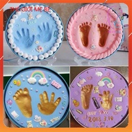 Photo frame set with hand and foot prints for babies