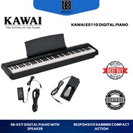 Kawai ES110 88-key Digital Piano with Speakers - Gloss Black/ZOSO MUSIC SABAH/KOTA KINABALU