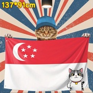 137*91cmSingapore flag Singapore Country Flag  Hanging Office/Activity/Festival/Home Decoration Nati