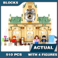 510pcs Harry Potter Magical Wizards Hogwarts Hospital Wing Bed Clock 6059 Building Blocks Toys Compa
