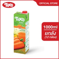 [ยกลัง] TIPCO น้ำแครอทผสมน้ำผลไม้รวม 100% Carrot & Mixed Fruit Juice ขนาด 1000 ml.