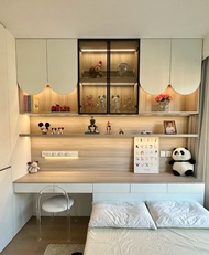 全屋訂製 兒童房衣櫃 Children's room wardrobe 通頂大衣櫃  With desk 帶書檯 榻榻米 tatami 滿墻大衣櫃 臥室 兒童房佈置 Desk combination 