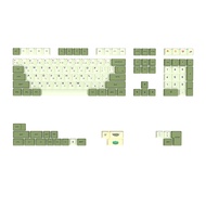 Matcha Keycaps Japanese Green PBT Keycaps Dye Sublimation OEM Profile Full Layout 128 Keys for Cherr