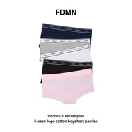 fdmn | Victoria's secret pink 5-pack logo cotton boyshort panties