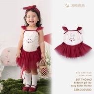 Ngoc Bao An (3M-24M) Ballet bodysuit, lovely and pretty for girls from 7.4kg to 13.6kg Mo Rabbit Col
