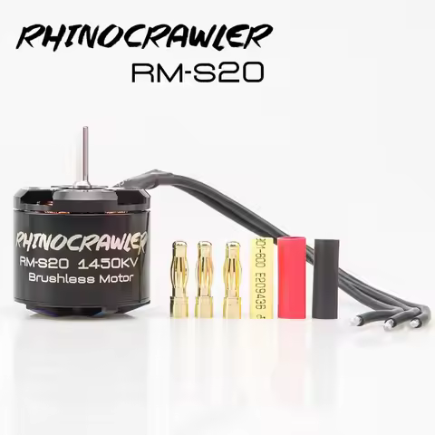RhinoESC RC AM32 Crawler ESC Power System RM-S20 Brushless Motor Combo 80A for Axial SCX10 Traxxas T