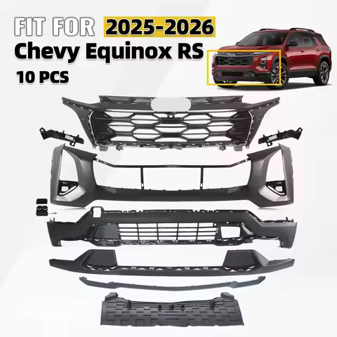 Front Bumper Cover Grille Assembly Grill Kit For 2025-2026 Chevy Equinox RS 9pcs
