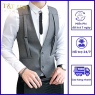Áo Gile nam Áo gile T&T tạo đai cách điệu lịch lãm trẻ trunghiện đại tạo điểm nhấn cho các tổng tài 
