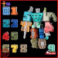 0-9 Robot Toys Kids Transformers Number Toy DIY Assemble Robot Vector Eilik Number Robot Car Toys