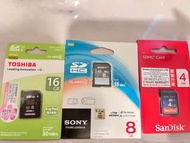 SD card Toshiba Sony SanDisk