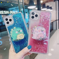 Huawei Nova 5T Honor View 20 10 Lite 9 8X Max 8C 7C Phone Case Quicksand Liquid Dinosaur Holder Stan
