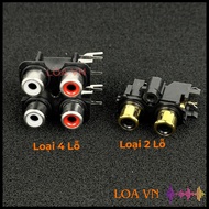 Audio AV Jack 2 Holes 1 White 1 Red AV2, RCA jack, VN Speaker