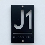 Modern Minimalist Acrylic House Number Plate ACP Custom Aesthetic