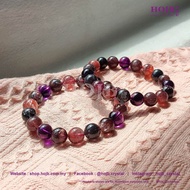 HOJB Top Grade Brazilian Super Seven Crystal 6AA Beads Bracelet 10-10.8mm 聚寶軒顶级巴西超七水晶6AA圆珠手串10-10.8m
