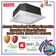 Acson 2.0HP-5.0HP Ceiling Cassette Inverter & Non-Inverter Aircond Built-In WiFi R32 Airconditioner 