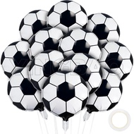 10PCS Football Foil Balloons Soccer Balloon Birthday Football Soccer Theme Party Decorations ﻿