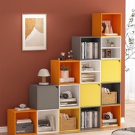 Grid Bookshelf Grid Cabinet Combination Free Cabinet Floor Storage Cabinet Staircase Bookshelf Small
